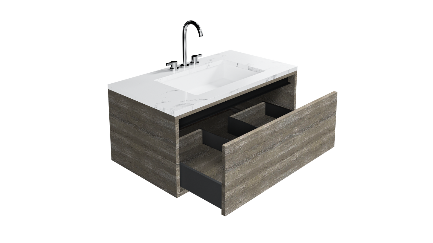 Gela Canyon Oak Floating Inset Single